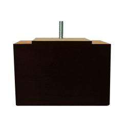 Rechthoekige zwarte houten meubelpoot 11 cm (M8)