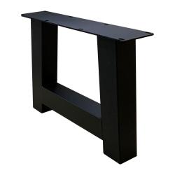 Set zwarte A tafelpoten 40 cm met stelvoeten (koker 8 x 8)
