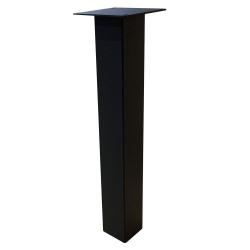 Set 4 zwarte rechte tafelpoten 72 cm (koker 10 x 10 cm)