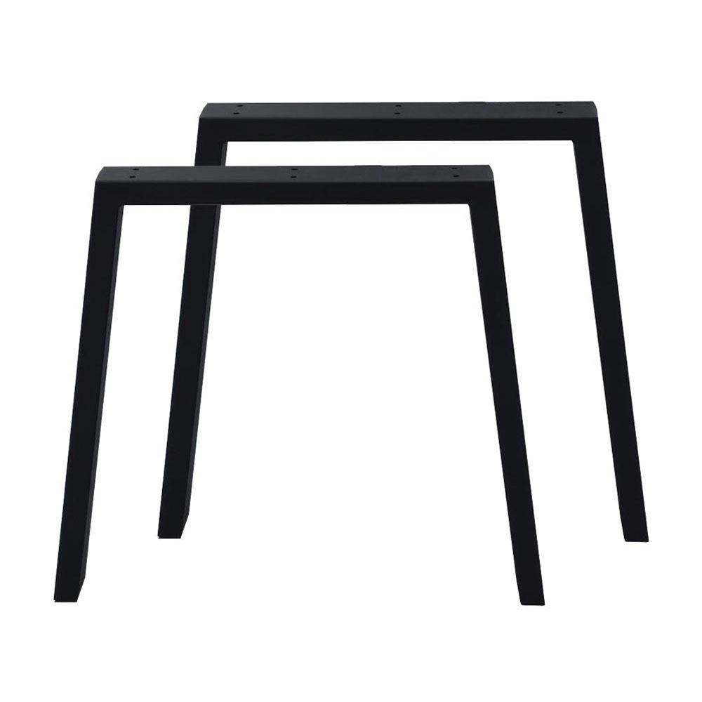 Set zwarte trapezium tafelpoten 70 cm (koker 10 x 4)
