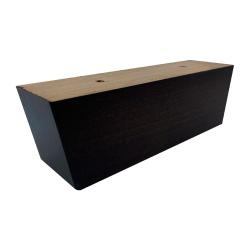 Vierkanten schuinaflopende houten bruine meubelpoot 5 cm