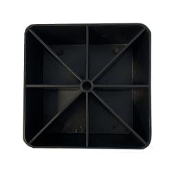 Zwarte plastic vierkanten meubelpoot 5 cm