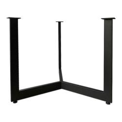 Zwarte stalen salontafel onderstel hoogte 43 cm en diameter 59 cm (40 x 20 mm)