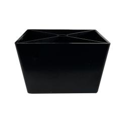Zwarte plastic tapse meubelpoot 6 cm