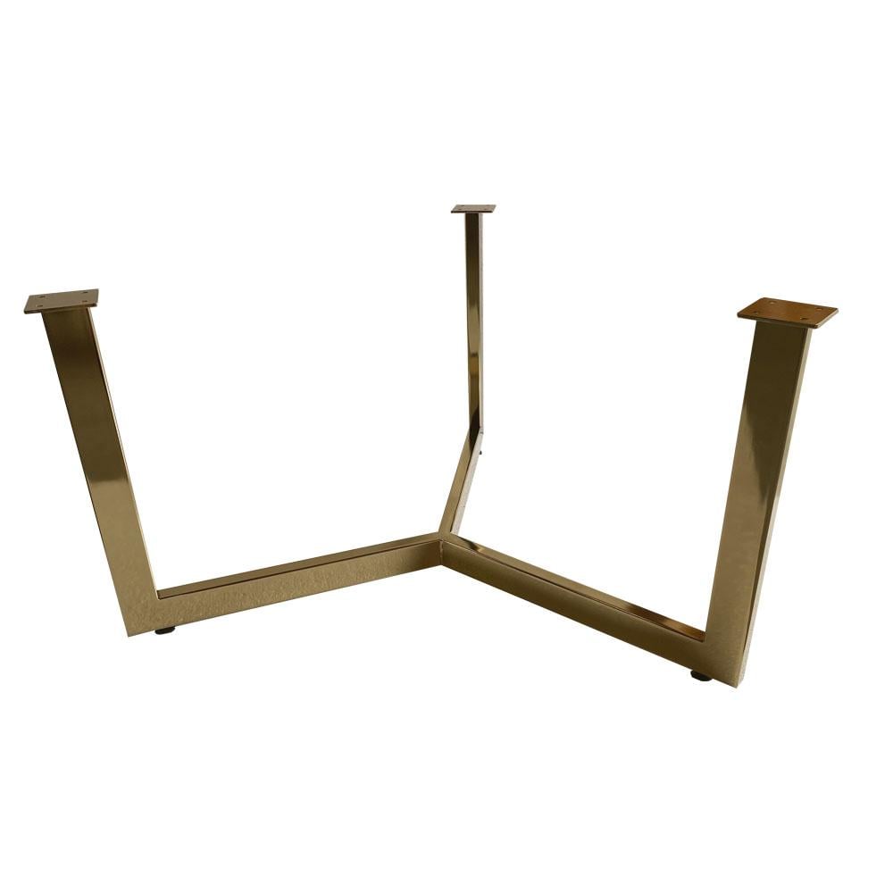 Goudkleurige salontafel onderstel hoogte 37 cm en diameter 73 cm (40 x 20 mm)