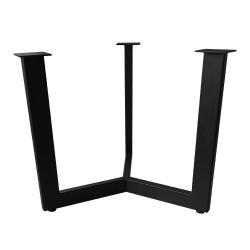 Zwarte stalen salontafel onderstel hoogte 38 cm en diameter 38 cm (40 x 20 mm)