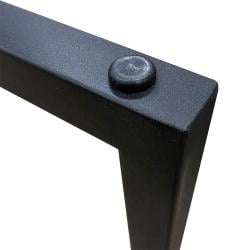 Zwarte stalen salontafel onderstel hoogte 37 cm, vierkant 75 x 75cm (30 x 30 mm)