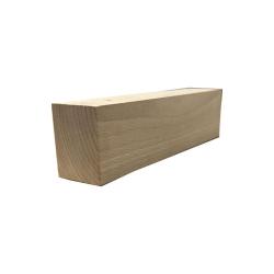 Rechthoekige onbewerkte houten meubelpoot hoogte 6 cm