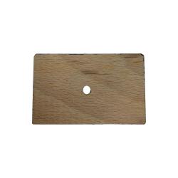 Kleine vierkanten schuinaflopende houten zwarte meubelpoot 5 cm