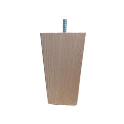 Tapse blanke houten meubelpoot 14 cm (M8)