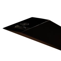 Zwarte stalen matrix tafelpoot hoogte 72 cm en breedte 240 cm (koker 8 x 8)
