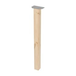 Tafelpoot  vierkant 5 bij 5 cm en hoogte 72 cm  van massief hout - 4 stuks