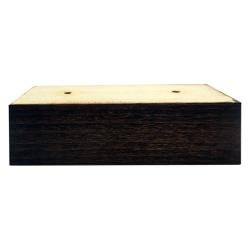 Meubelpoot rechthoek bruin 13 x 5,5 cm - hoogte 4 cm